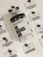 The Badass Jar: 90 Affirmations (with Clips and jute twine)
