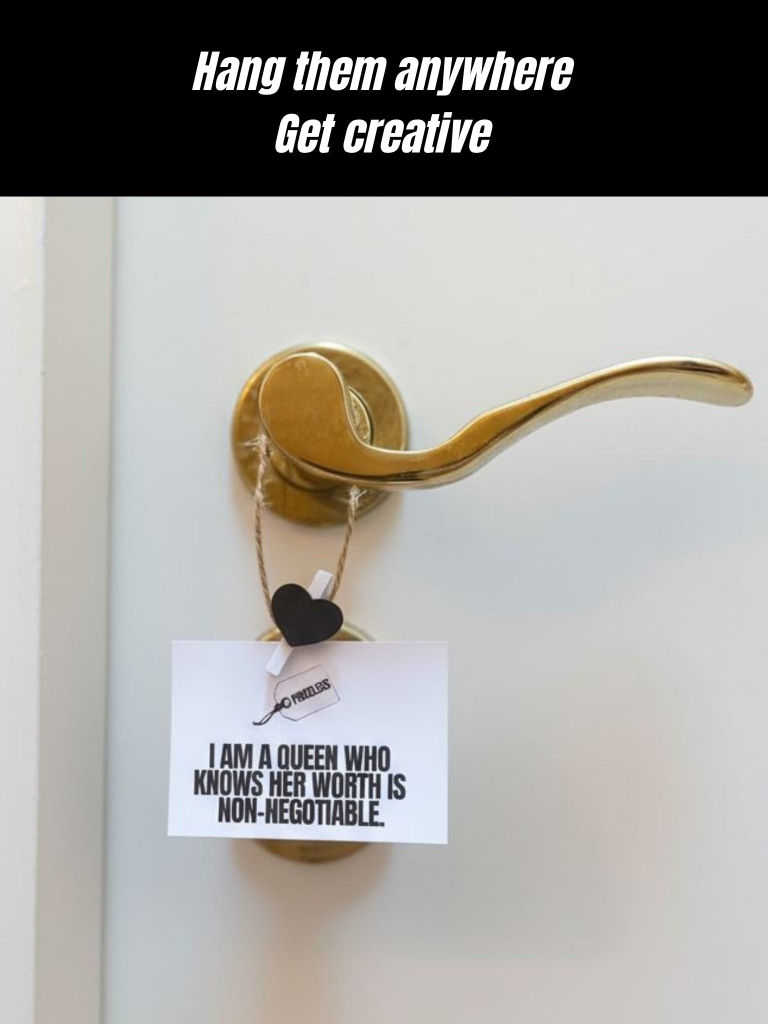 The Badass Jar: 90 Affirmations (with Clips and jute twine)